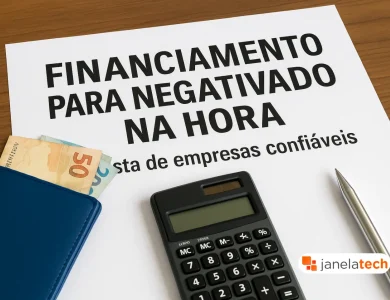 Financiamento para negativado na hora: Empresas confiáveis - Janela Tech