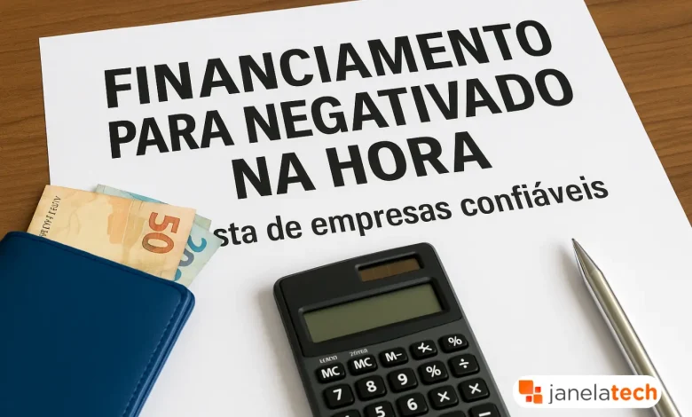 Financiamento para negativado na hora: Empresas confiáveis - Janela Tech